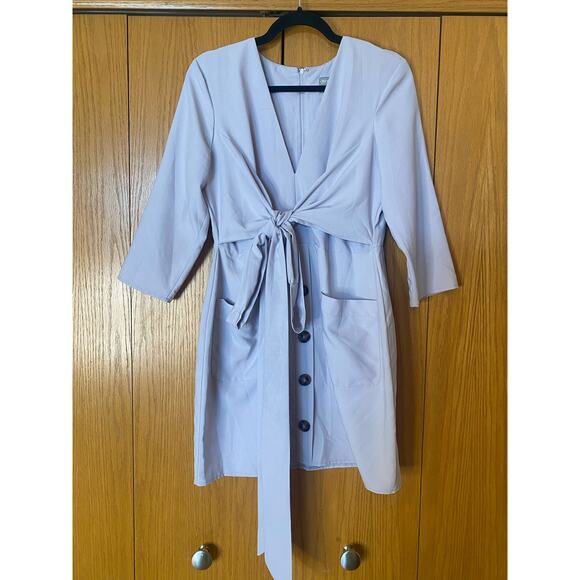 ASOS light purple faux wrap mini sheath dress - Picture 4 of 9